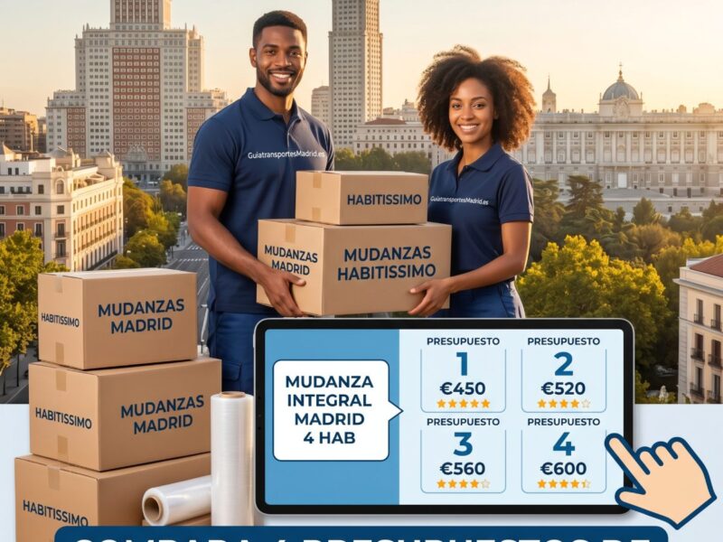 Compara 4 Presupuestos de Mudanzas en Madrid Gratis